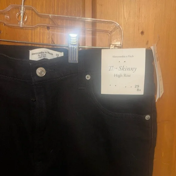 NWT Abercrombie and fitch black skinny jeans - Picture 2 of 3